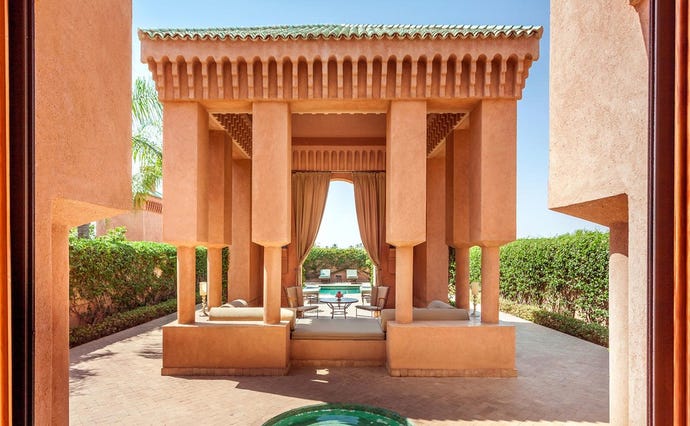 The courtyard with your own gazebo and private pool in the Pavilion Piscine rooms – needs permission from Aman