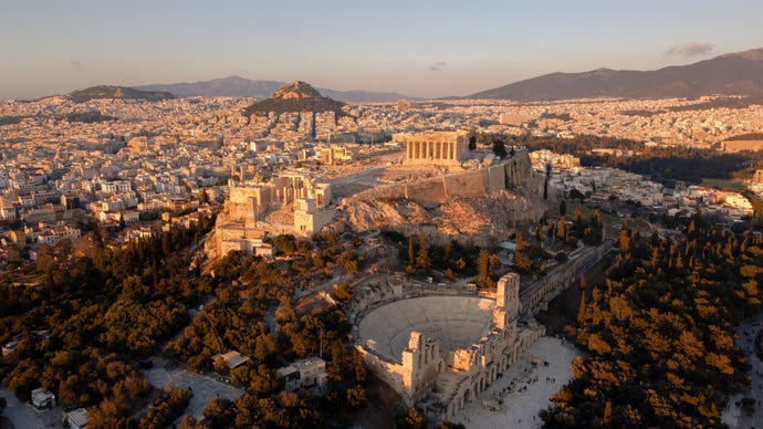 A bird's eye view of the Acropolis
