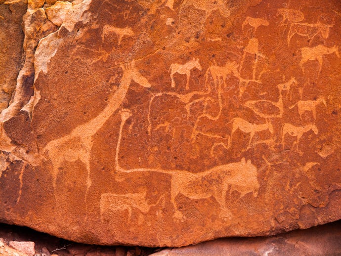 Ancient cave drawings 