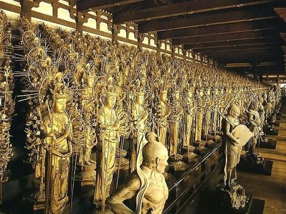 Wooden sculptures at Sanjusangendo
