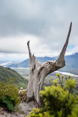 The volcanic landscape around Chaitén