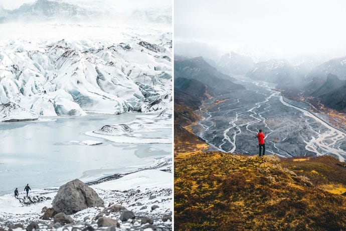 Experience the unique glacial landscapes of Iceland