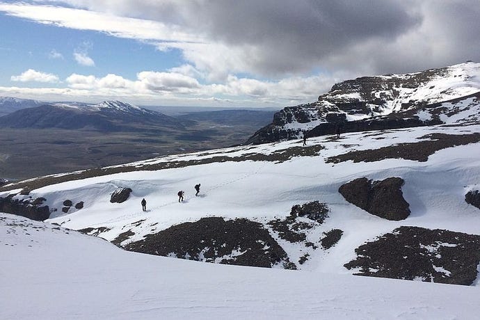 A high mountain ascent in Chilean Patagonia
