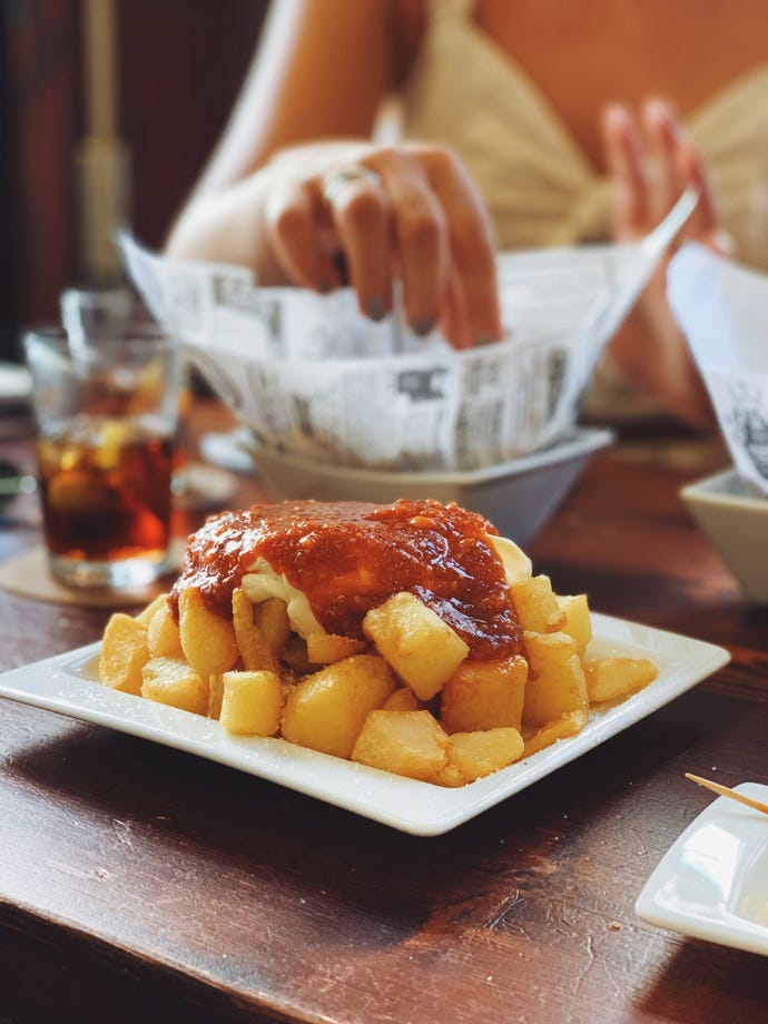 Patatas bravas are a classic Madrid snack
