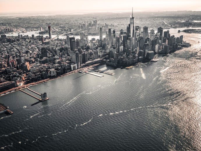 The always stunning skyline of New York City's lower Manhattan