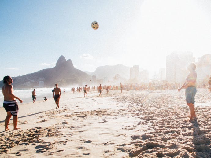 Always a party on Ipanema Beach
