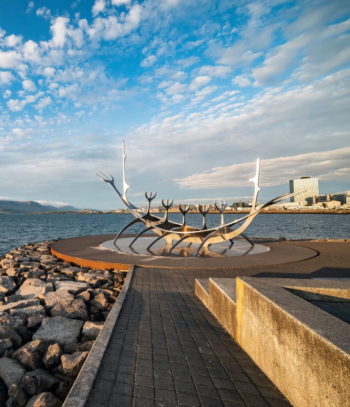 Jón Gunnar Árnason's "Sun Voyager" sculpture, Reykjavik
