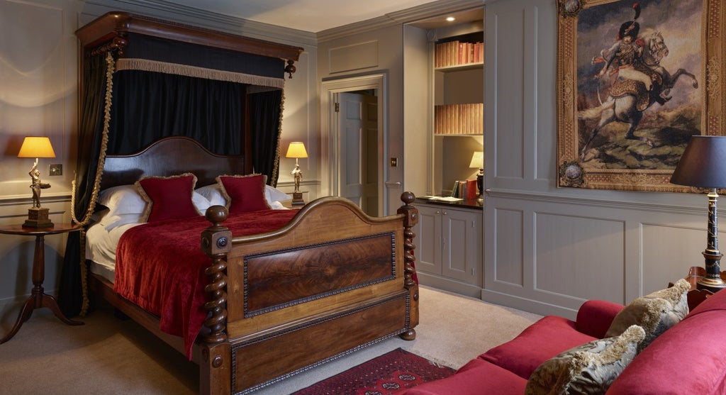 Elegant Superior Double room at Hazlitt's, featuring plush bedding, classic British decor, and soft ambient lighting in a sophisticated historical setting