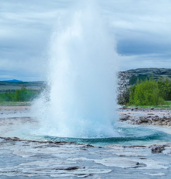 Set foot upon the geothermal hot bed of activity at Geysir