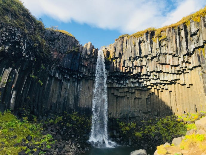 Discover the otherworldly rock formations at Svartifoss