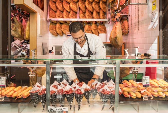 Traditional markets are still used by many residents of Madrid.
