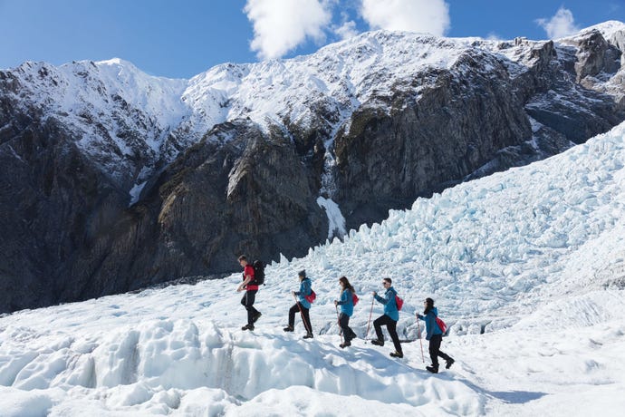 Hiking the glacier
