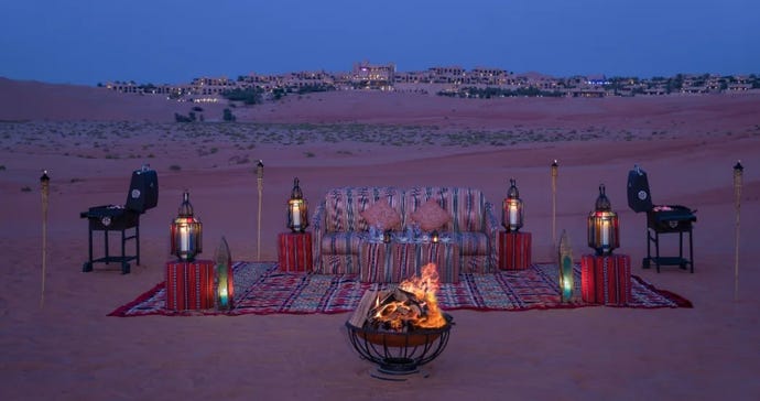 Private dinner in the desert
