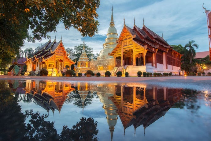 Wat Phra Singh Buddhist temple in Chiang Mai