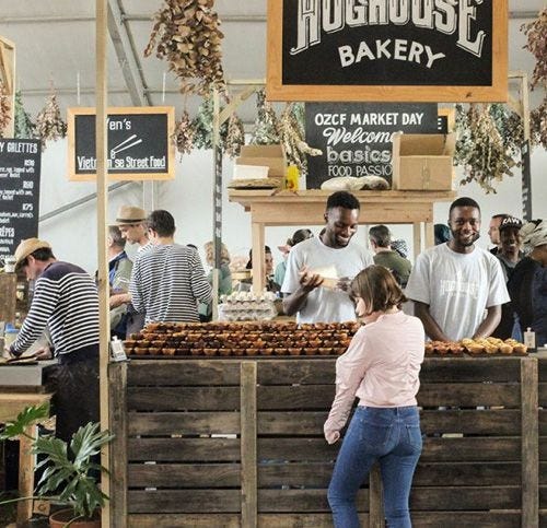 Community farmers' market in Cape Town, near Waterfront on Saturdays and Sundays