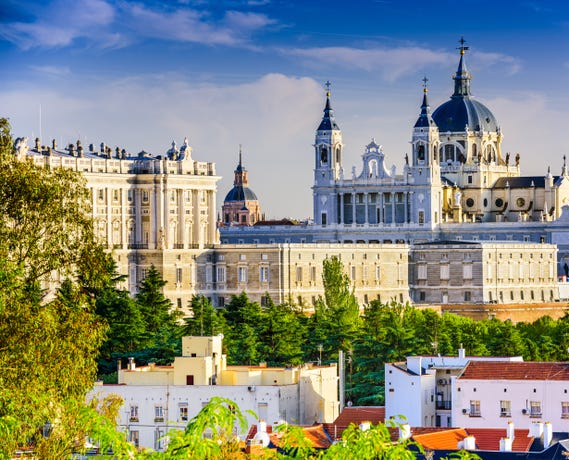 The still working royal palace with cathedral
