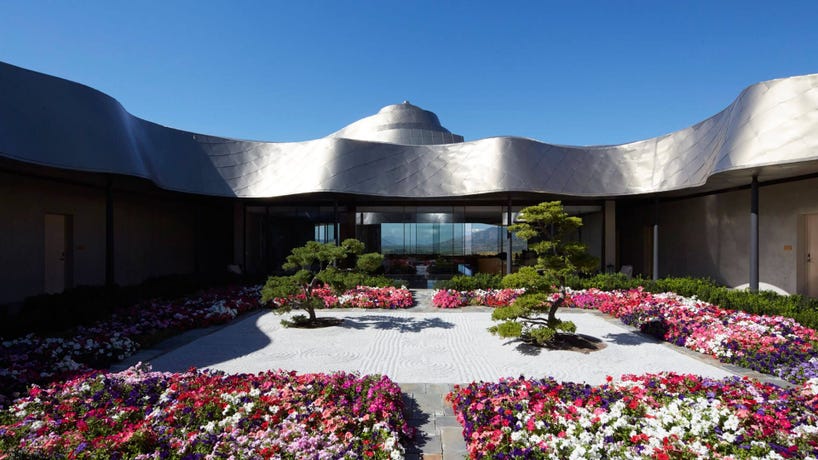 The zen garden at Viña Vik
