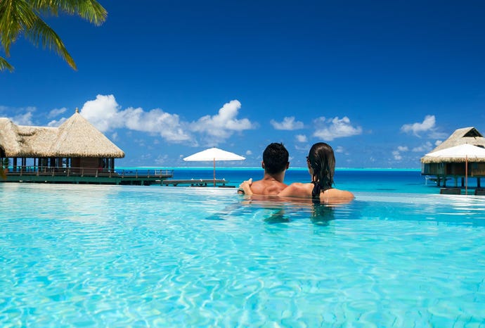 The pool at Conrad Bora Bora
