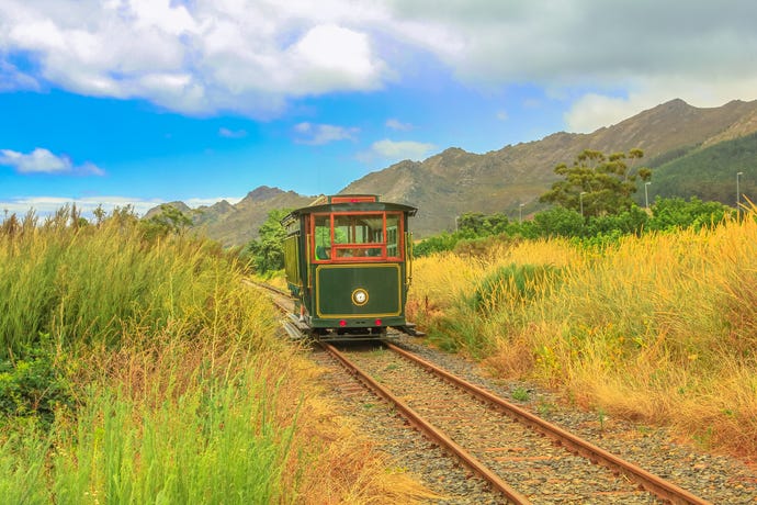 Hop on the Wine Tram to stop at the various vineyards around the Winelands
