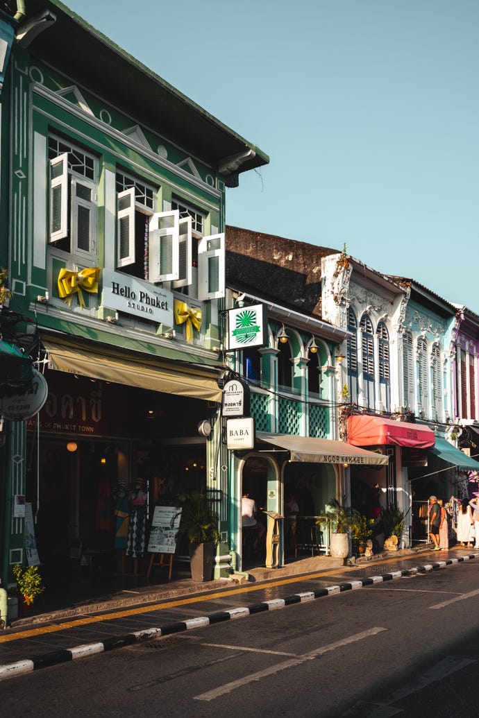 Beautiful architecture in Phuket's Old Town
