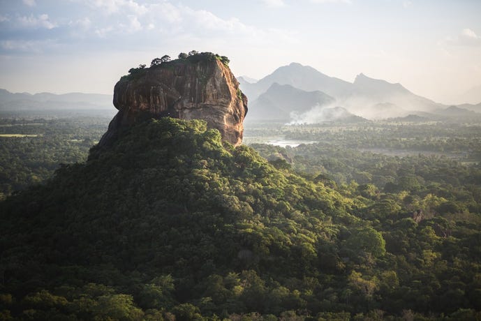 Sigiriya, an ancient rock fortress located in the northern Matale District