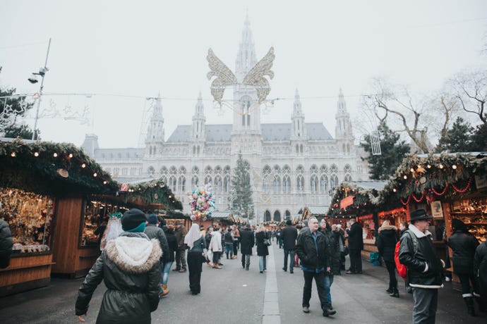 Arrive for holiday season in Austria
