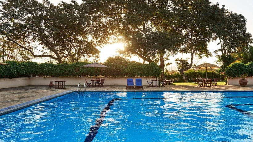 Relax by the pool and take a dip after your long flight.
