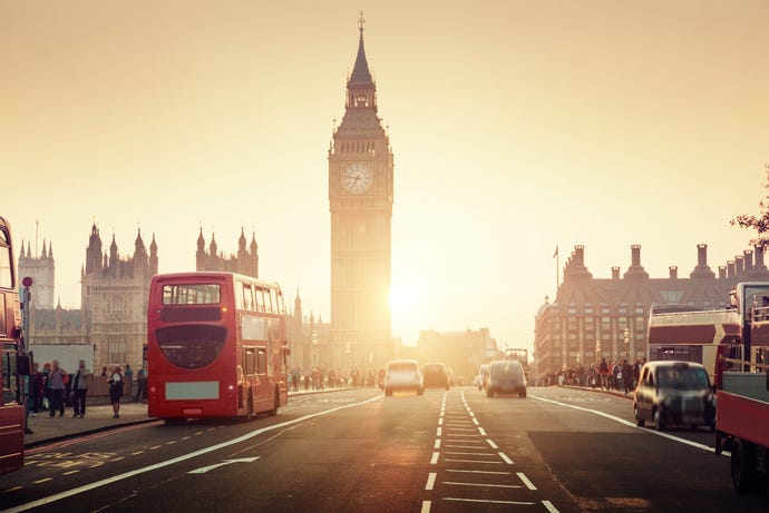 A sunset stroll in the shadow of a famous London landmark
