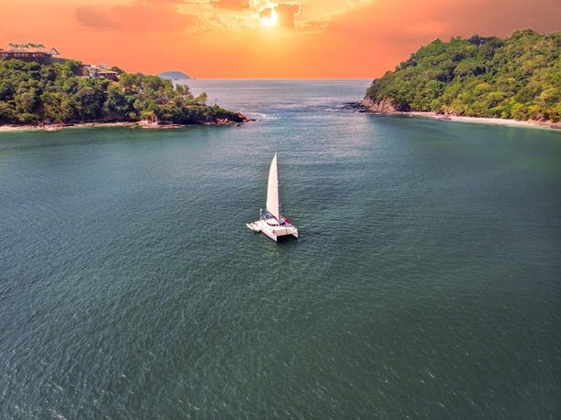 Sunset catamaran
