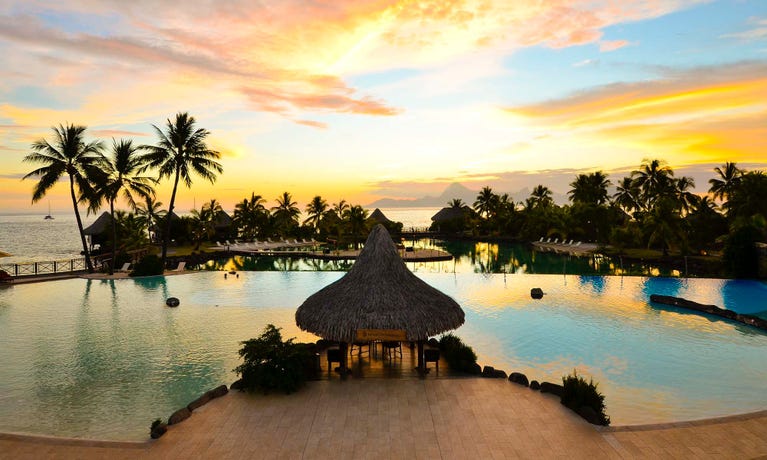 The pool at Intercontinental Tahiti
