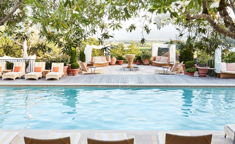 The pool at Auberge du Soleil
