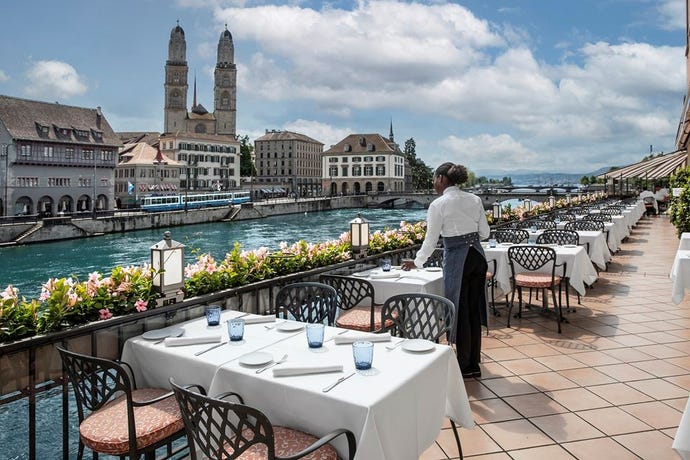 Enjoy breakfast each morning on River Limmat
