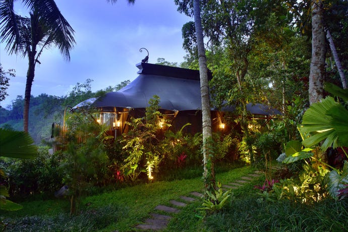 Nature is incorporated into every structure at Capella Ubud