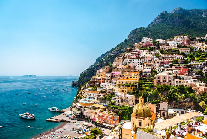 The picturesque town of Positano on the Amalfi Coast
