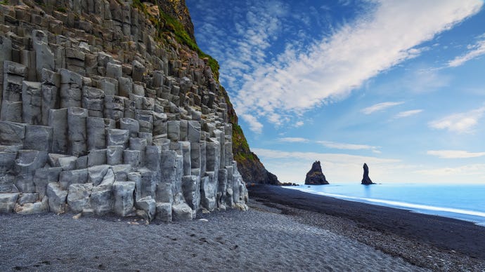 The black sand beach of Reynisfjara
