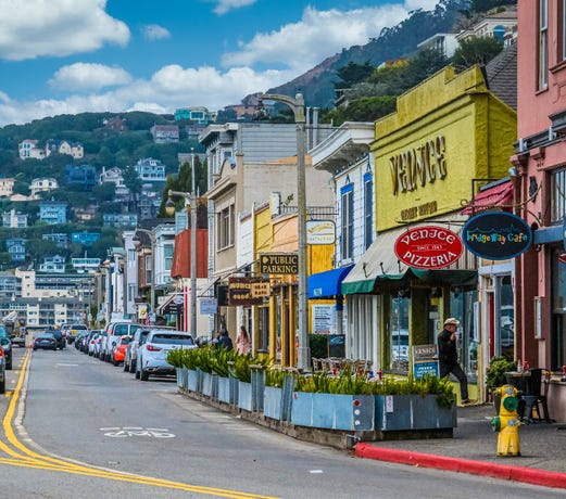 The charming town of Sausalito
