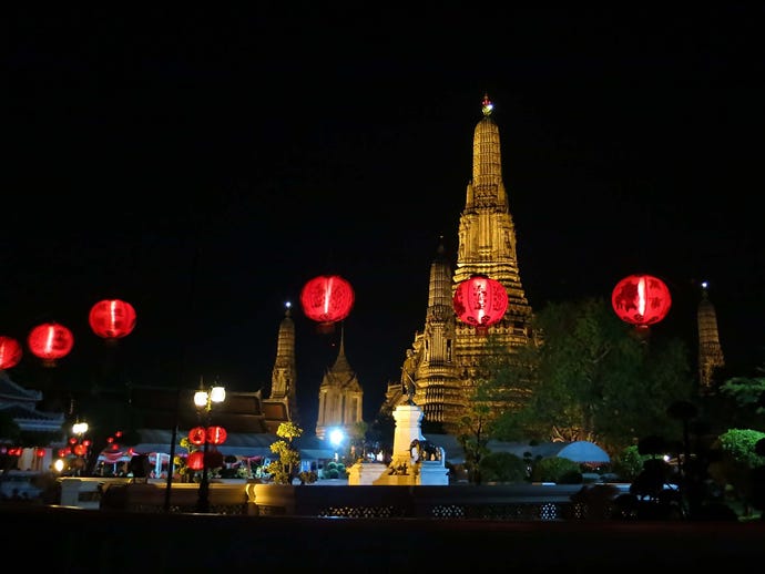 Wat Arun at night.
