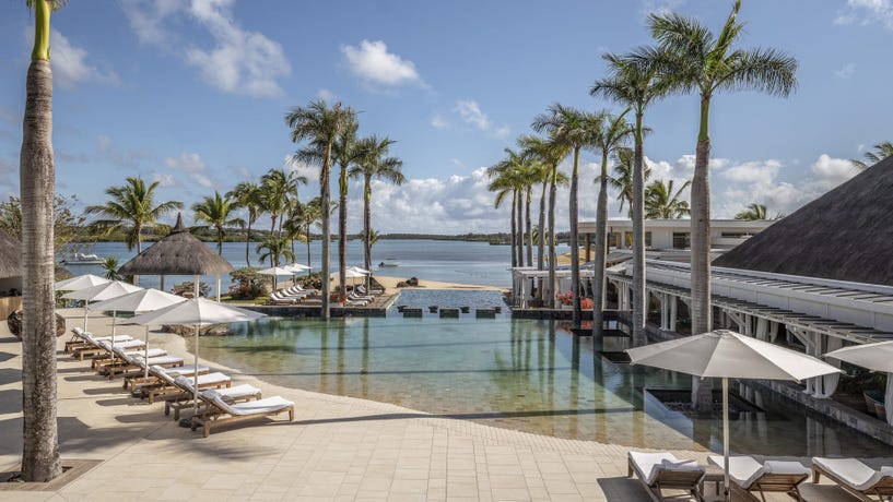 Enjoy views onto the water from the infinity pool
