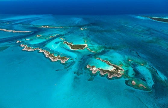 Flying over The Bahamas
