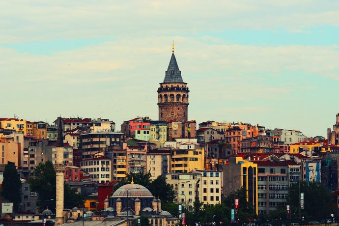 Sunrise over Karaköy, with Galata tower crowning the scene – the best place to start the day in Istanbul