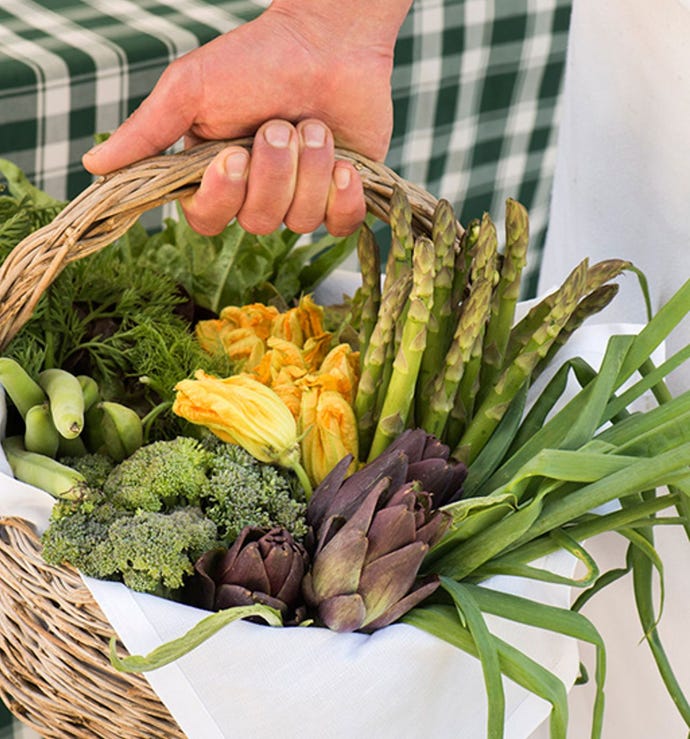 Daily vegetable picking from the garden
