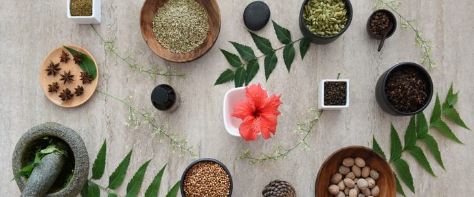 The natural ingredients used in the essential oils and products at COMO Shambhala