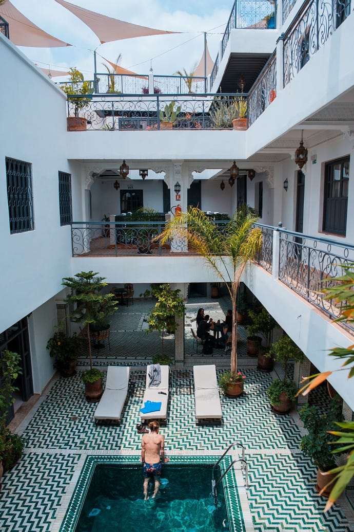 Cool-off between meetings in your courtyard pool