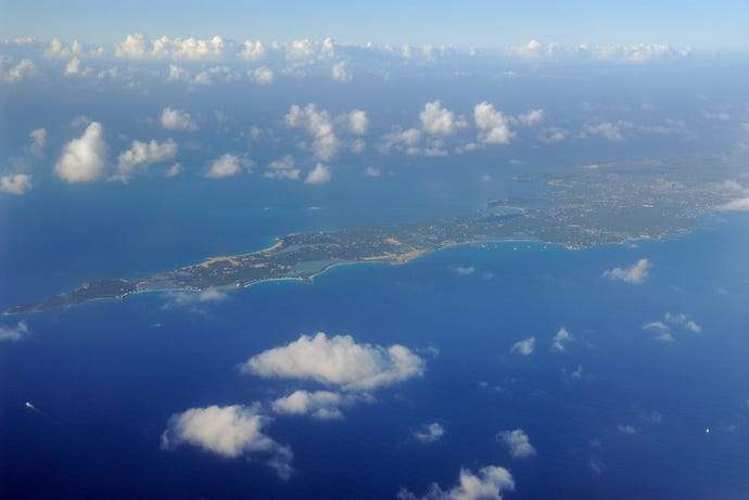 The western tip of Anguilla