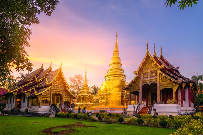Wat Phra Singh in Chiang Mai Old Town
