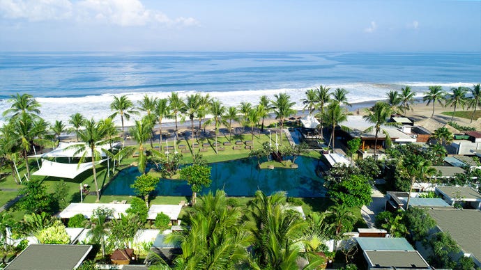 An aerial view of the resort
