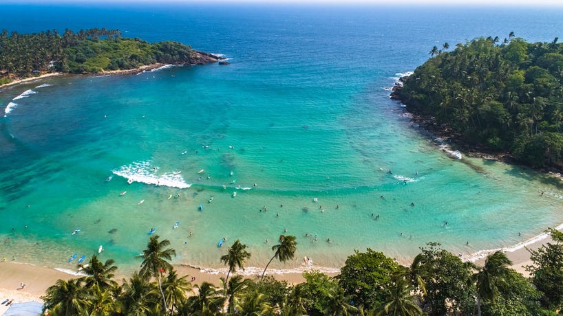 Surf beach Hiriketiya, Dikwella, Sri Lanka