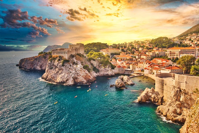 The walled town of Dubrovnik
