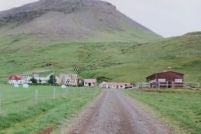 Luxurious Icelandic manor hotel nestled in scenic countryside, featuring elegant white exterior, traditional Nordic architecture, and lush green landscape