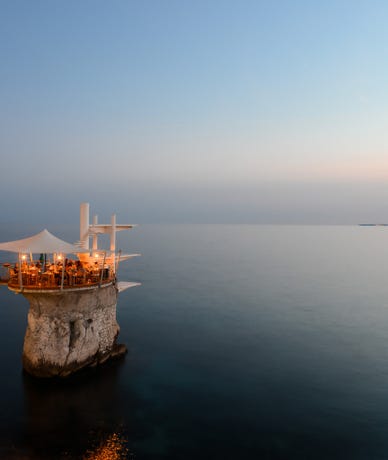 Dinner quite literally on the water